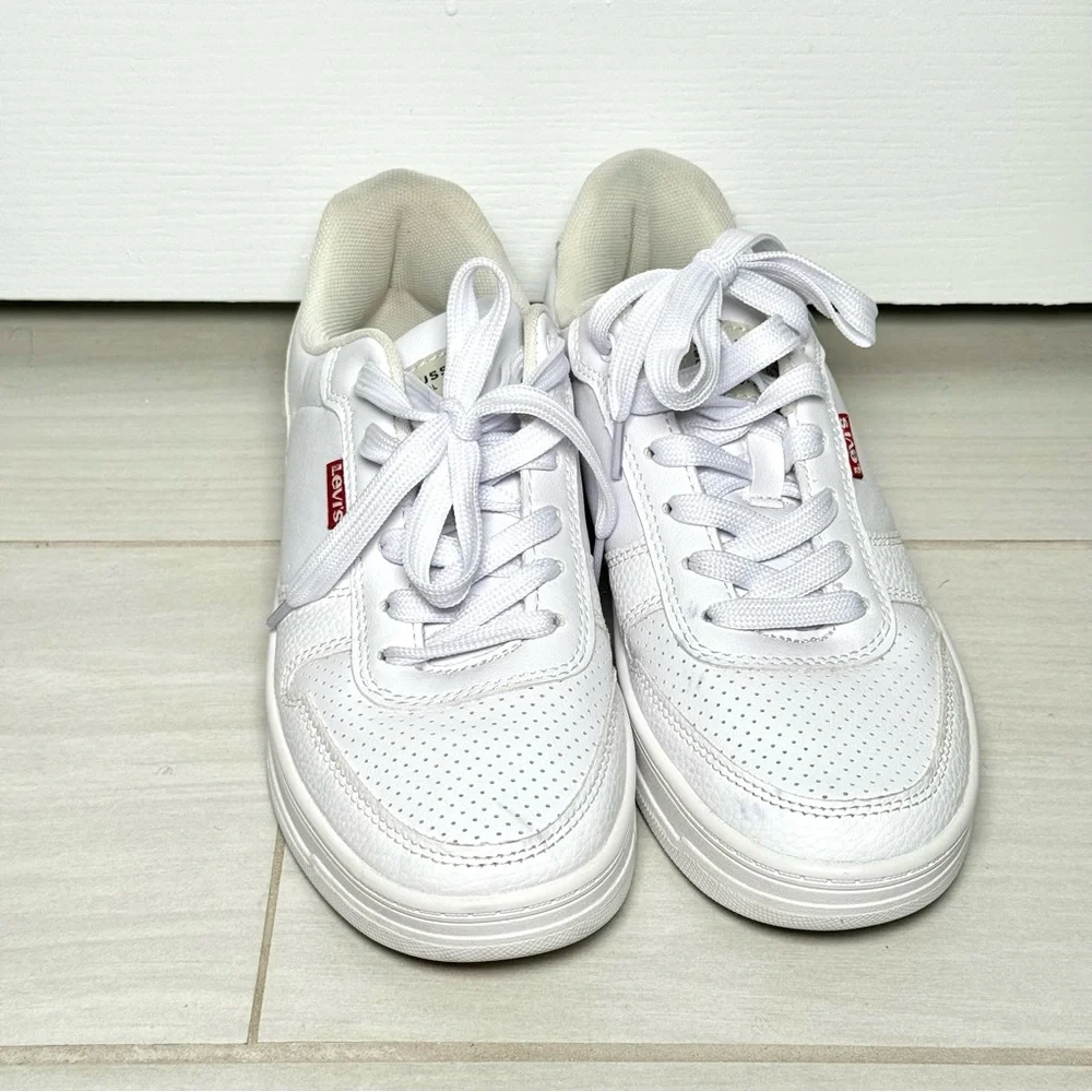 Levi's Women's Drive Lo Classic White Sneakers Sz 7 - Picture 4 of 6